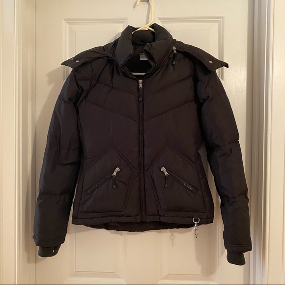 JCREW small black down feather puff jacket - Picture 1 of 5